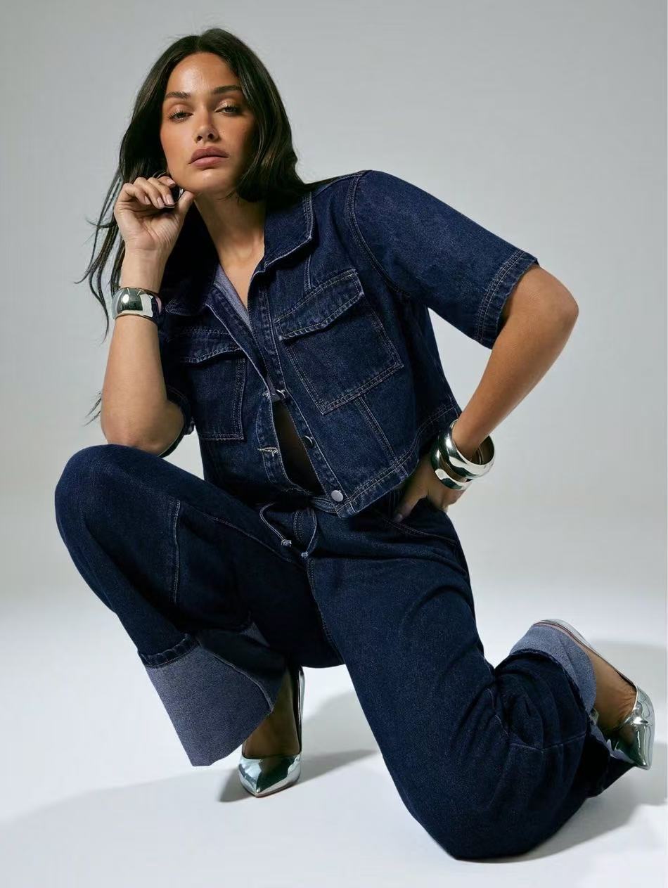Women Dark Blue Denim Jacket